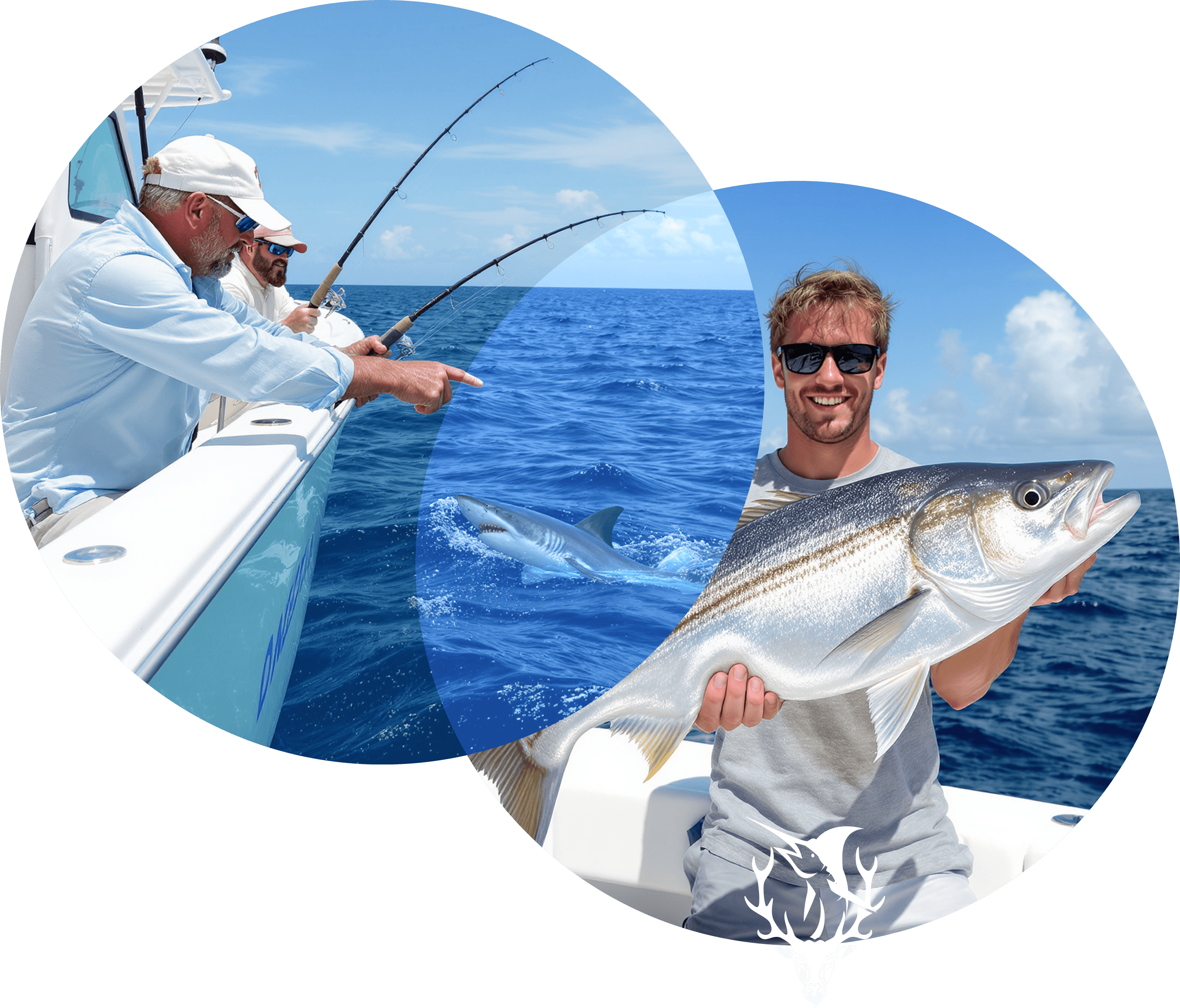 Fishing scenes composite